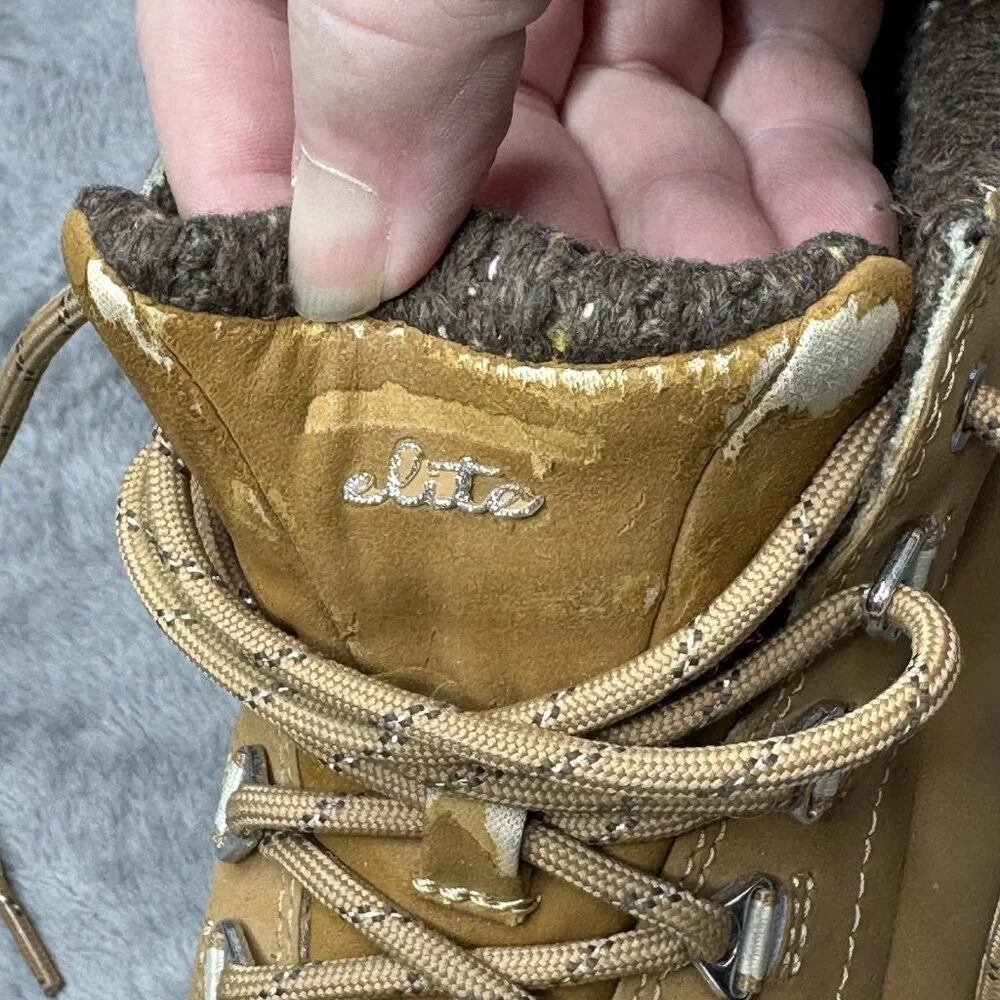 Skechers Relaxed Fit Leather Ankle Boots‎ Women 7 Cognac Tan Outdoor Hiking